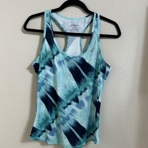 Asics Women's Tie-Dye Tank Top - Blue and Green
